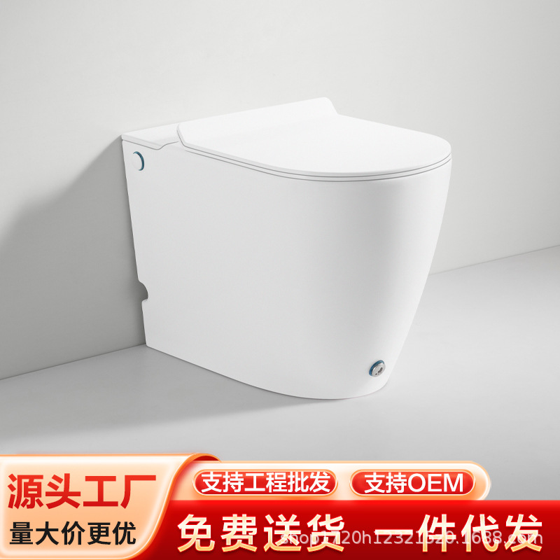 家用大冲力马桶无水箱小户型陶瓷静音大口径虹吸式坐便器