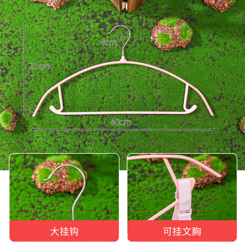 The anti-shoulder corner of the clothes hanger is seamless, a light luxury home clothes drying rack, a hanging clothes drying rack, an anti-slip rack, a hook, and a clothes rack Specification image