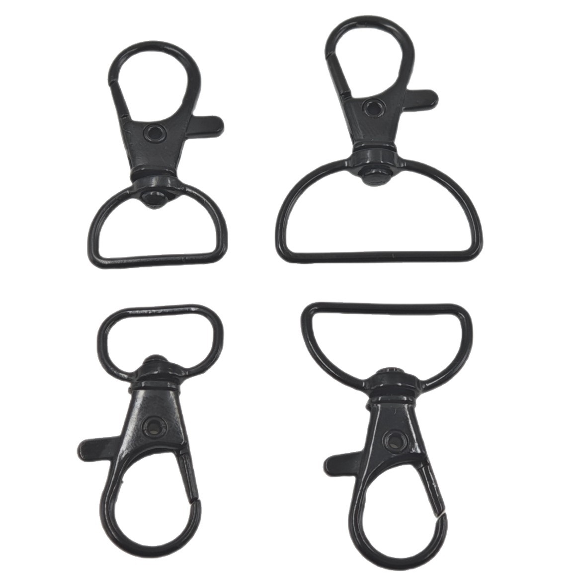 Cross-border zinc alloy fish mouth buckle, ID lanyard, hardware accessories, hook buckle, swimming black key dog buckle, hook buckle wholesale Item Picture
