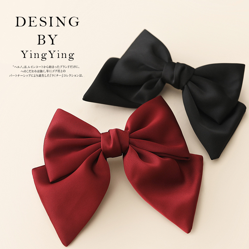 Red large bow hair accessories, hair clips, spring clips, Korean headwear, high-end top clips from Yiwu factory are in stock for wholesale