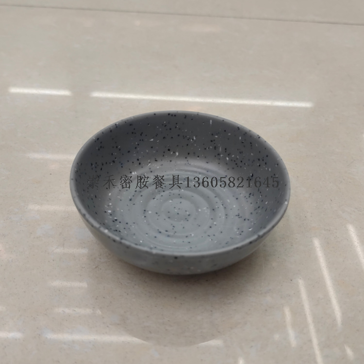 Melamine tableware, snack plates, porcelain imitation soup spoons, rice spoons, plastic snack plates, hotel tea cups and water cups Specification drawing