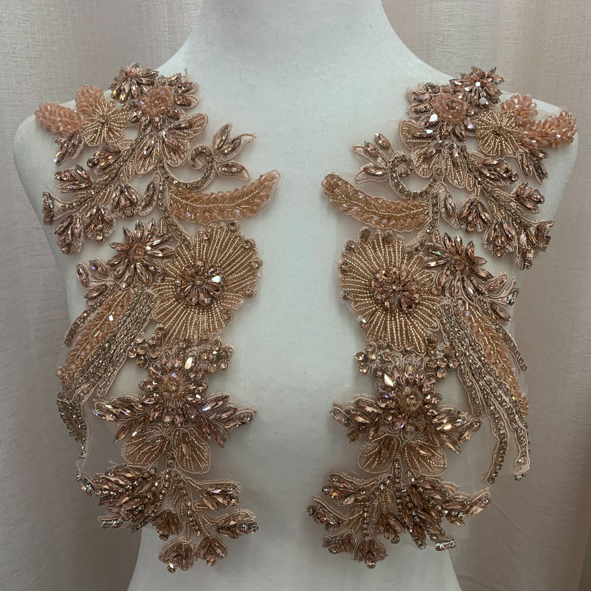 全新手工麦穗钉珠钉钻珠绣服装配饰