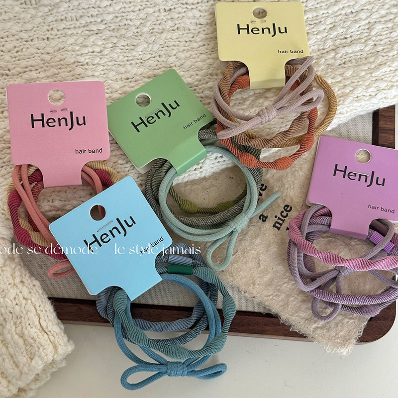 彩色发圈大肠发圈头绳发饰品头花发圈装饰多色百搭发夹学生款