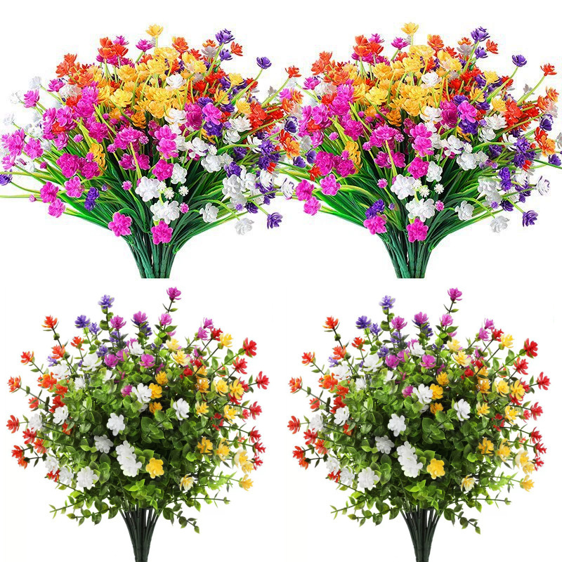 仿真花塑料假花婚礼家居酒店装饰花园拍照道具仿真绿植尤加利批发