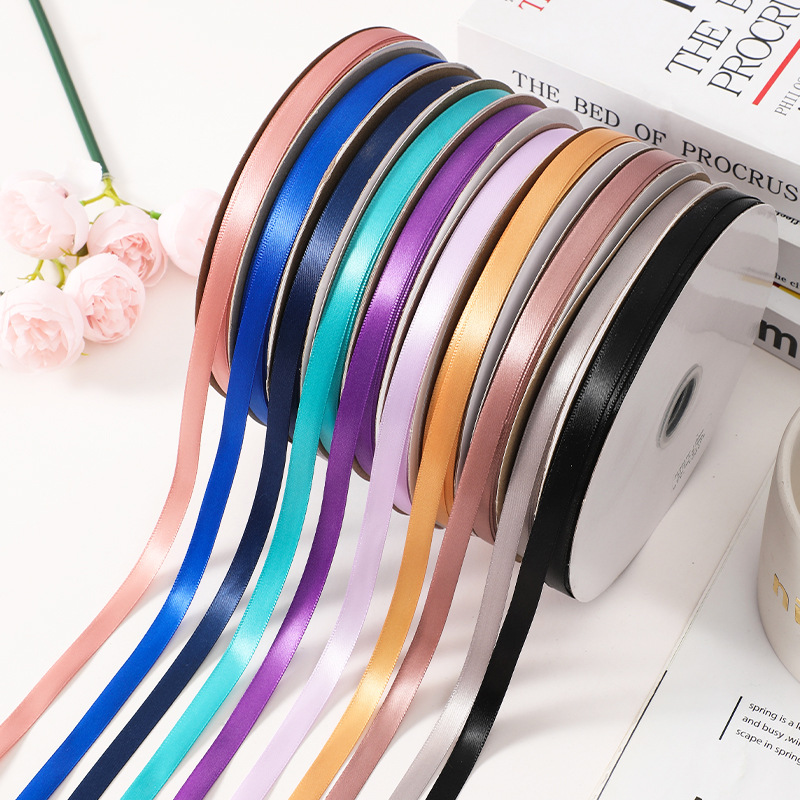 0.6cm宽加密单面涤纶缎带diy手工彩带礼品包装丝带书签织带图