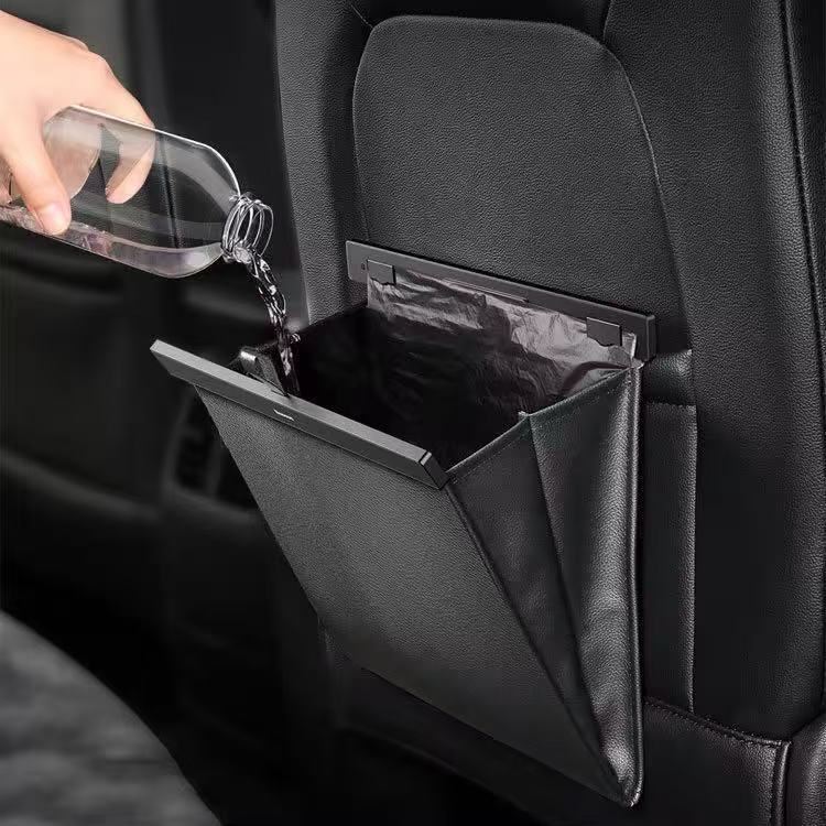 车载垃圾桶折叠式网红折叠车用新款汽车收纳袋悬挂式储物桶