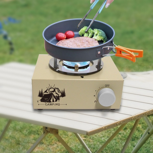 Outdoor camping burner and stove, portable split type gas stove for the wild, camping heating, tea-making, multi-functional picnic stove details Picture
