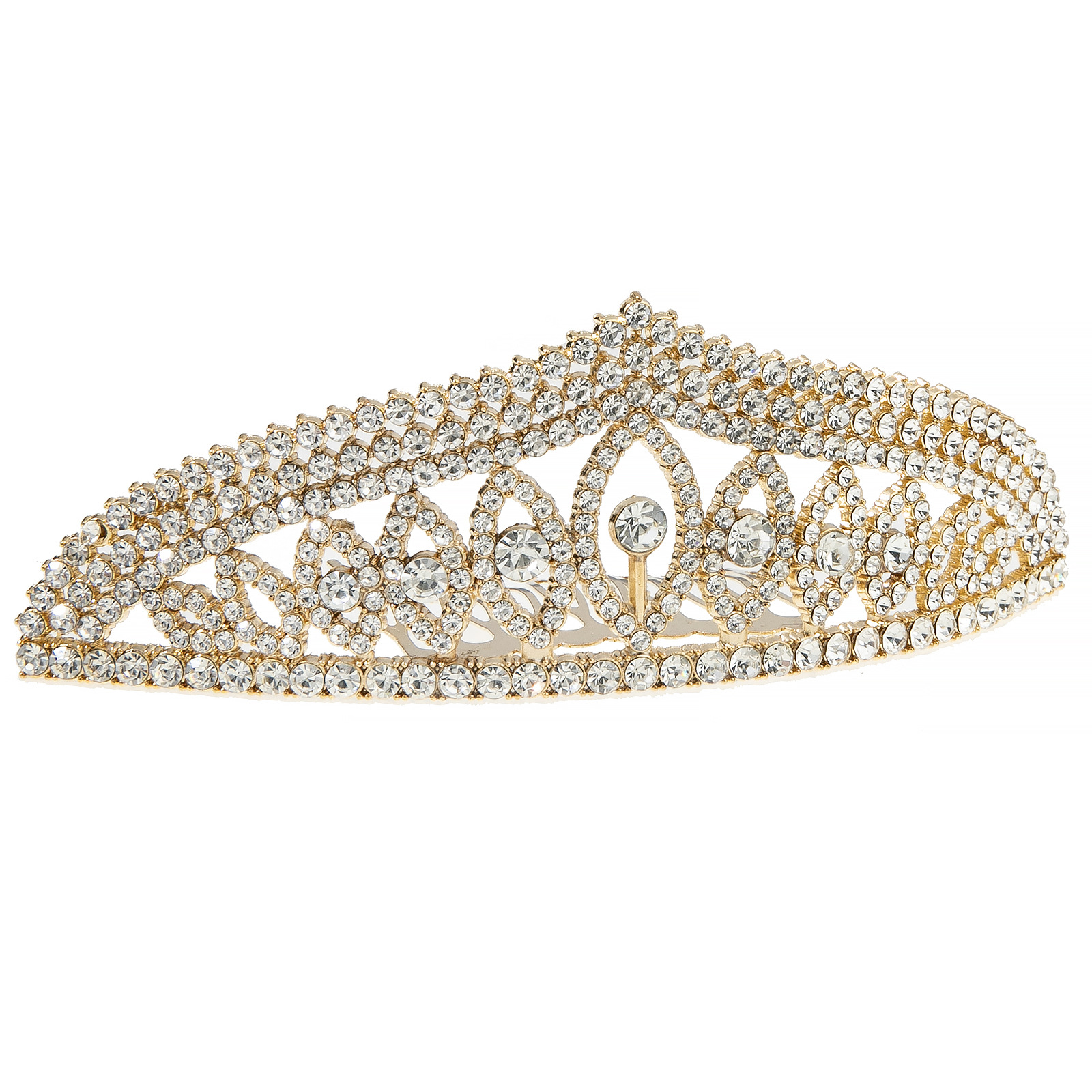 European and American cross-border style felled tree headwear, wedding bride's water diamond alloy tiara, women's updo, elegant diamond-encrusted hair comb tiara wholesale supply Item Picture