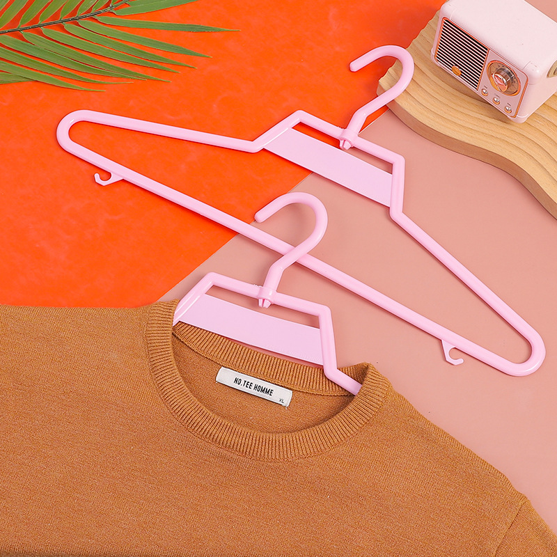 Manufacturer's colored plastic clothes hangers, daily-use round clothes hangers, home clothes drying racks, street stall clothes hangers, elderly clothes hangers Specification image