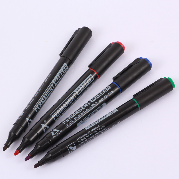Wholesale of 102 socket marker pens, oil-based marking pens, oil-based marker pens, 12 pieces per box details Picture