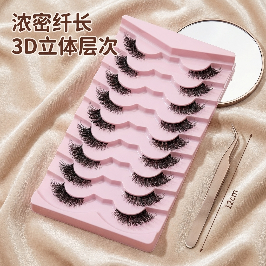 欧美狐系斜飞半眼睫毛浓密卷翘自然眼睫毛跨境 Application Scenario