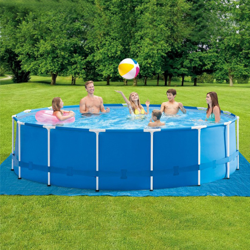 家用儿童游泳池小型组装移动支架帆布水池户外加厚防滑便携泳池