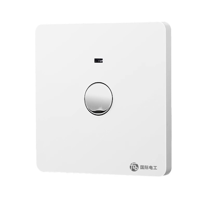 86型楼梯间楼道触摸开关延时感应开关面板走廊过道触控触碰延迟白底实物图