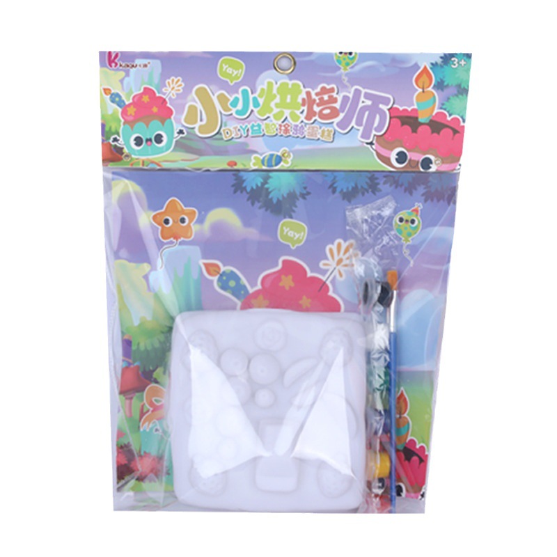 石膏娃娃玩具/石膏娃娃袋/石膏娃娃/DIY彩绘/茶宠白底实物图