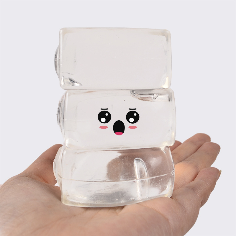 小红书同款麦芽糖豆腐透明冰块捏捏乐麦芽糖填充慢回弹解压玩具产品图