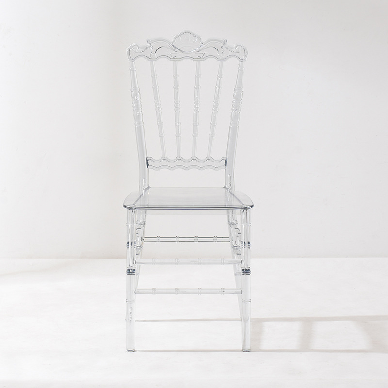 The Starry Hotel's banquet hall features transparent crystal bamboo joint chairs and outdoor garden wedding plastic simple transparent acrylic chairs Application Scenario