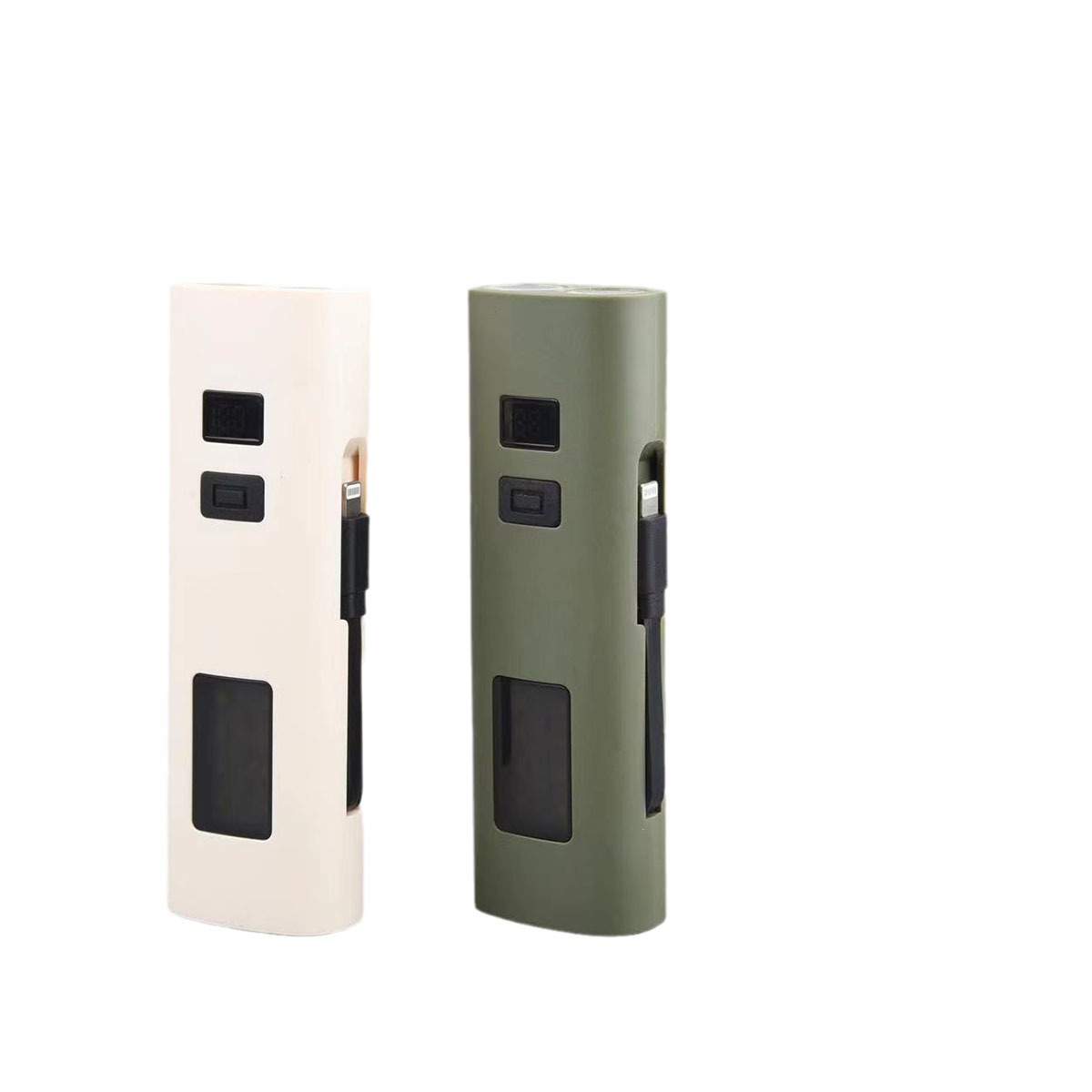 The new multi-functional flashlight power bank comes with side lights, warning lights, digital battery level display, work lights and bicycle lights Item Picture