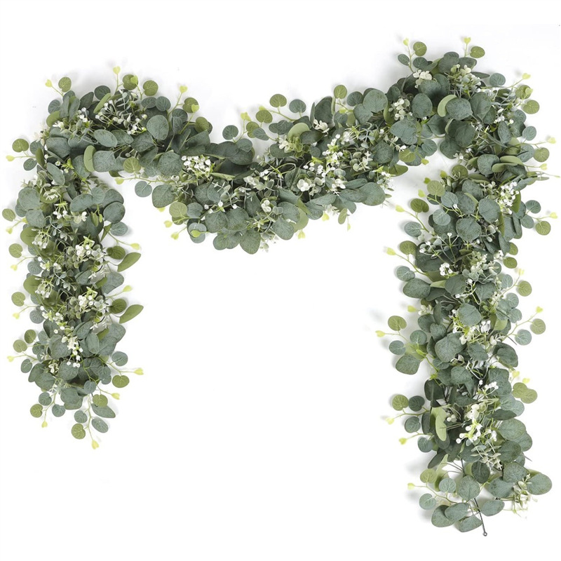 1pc Artificial Eucalyptus Leaves Greenery Garland Faux Plant