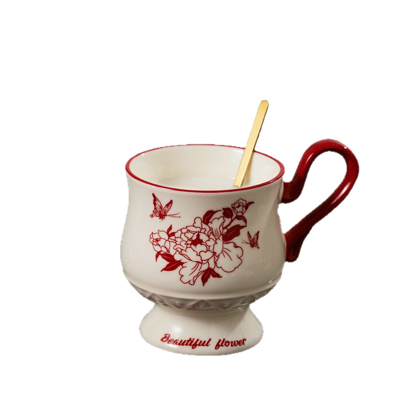 Retro newlywed couple cups, wedding and engagement ceramic cups, gift cups for the newlyweds, exquisite mugs as souvenirs Item Picture