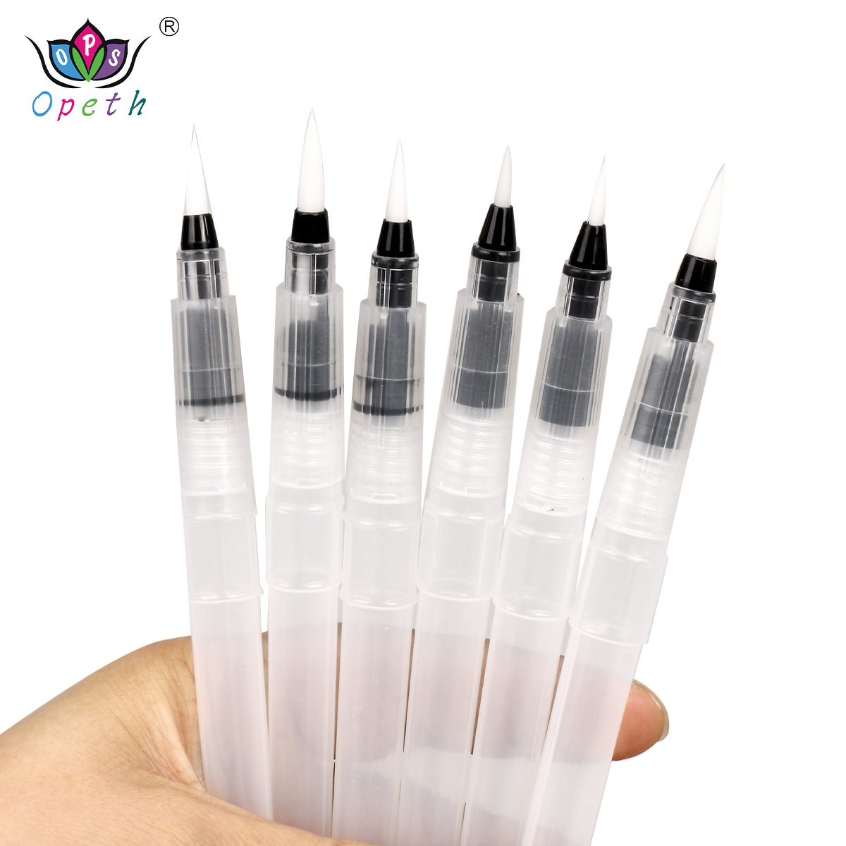 Cross-border nylon bristle fountain pen, water storage brush, water-soluble solid watercolor brush, fountain brush, water pen Item Picture