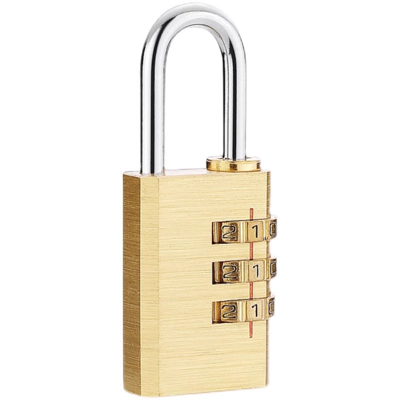 Solid pure copper password padlock, luggage and bag password lock, gym cabinet door padlock, password lock head, household small lock Item Picture