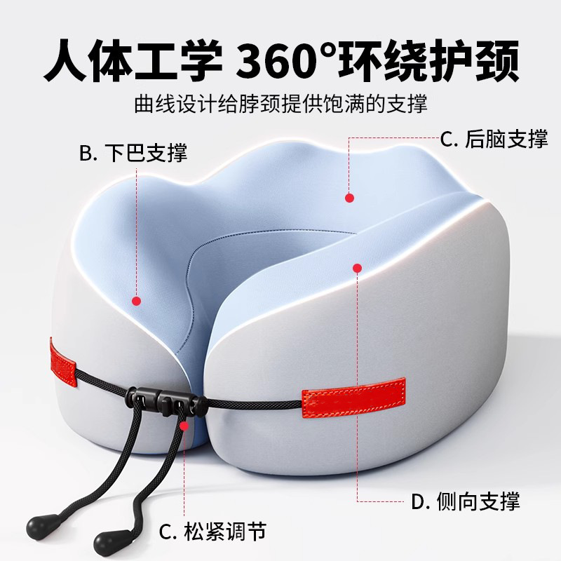 记忆棉u型枕旅行护颈枕飞机睡觉枕头脖枕颈椎脖子靠枕便携式u形枕 details Picture