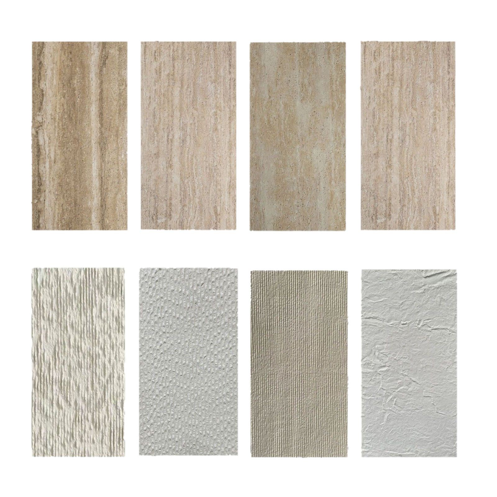 洞石饰面板柔性石材罗马软瓷软质夯土板软石大板超薄贴皮外墙瓷砖白底实物图