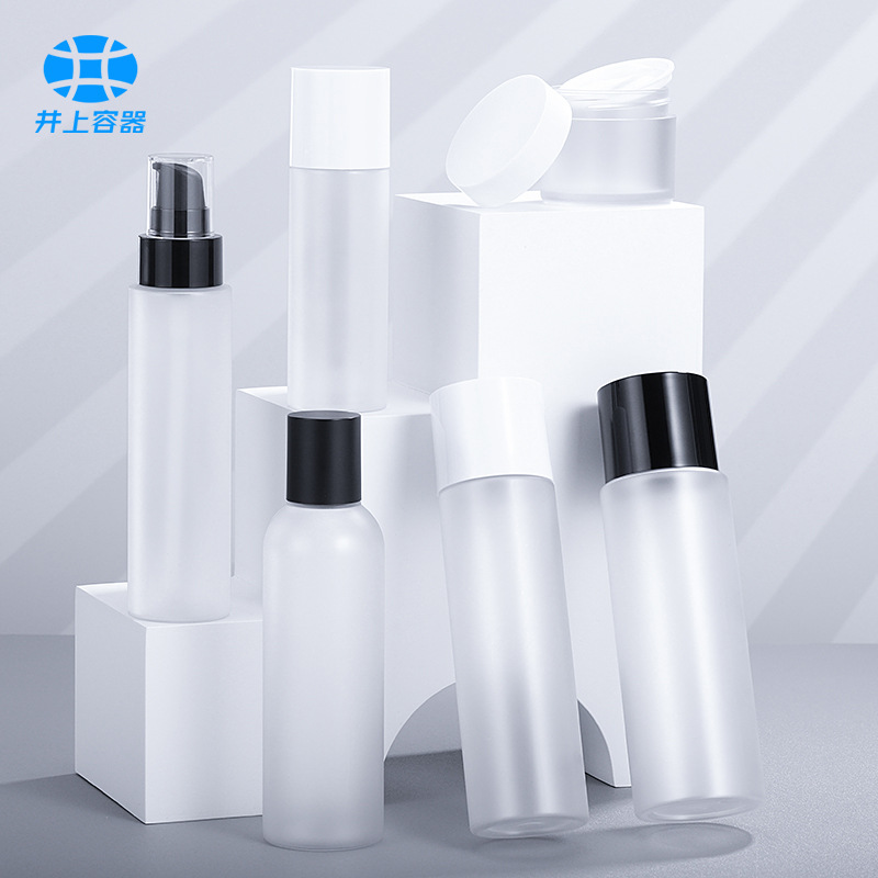 现货120ml磨砂乳液瓶化妆品爽肤水瓶200ml护肤套装pet膏霜瓶50g产品图