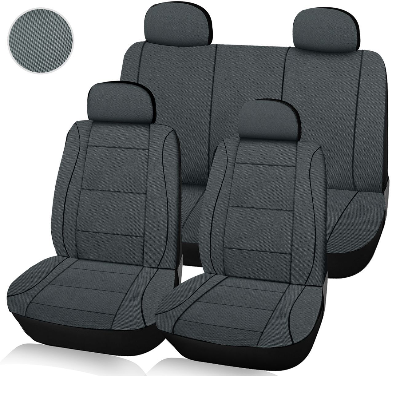 外贸汽车座椅套10件套座垫全包透气涤纶布压条全车五座四季通用细节图