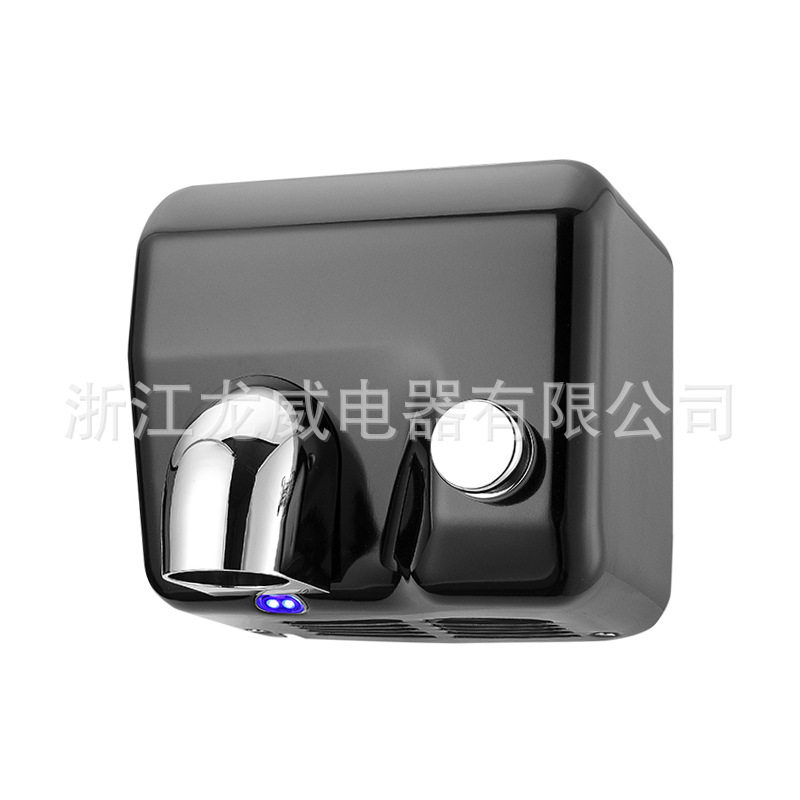KINGWE干手器酒店公共卫生间不锈钢手动烘手机带360度可旋转喷头