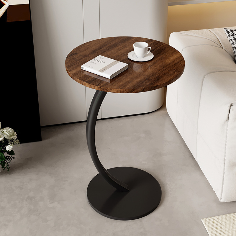 Italian light luxury sofa side table, simple household round creative small coffee table, movable living room, bedroom, bedside corner table