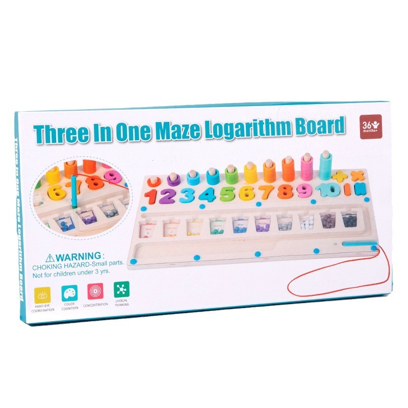 Children's magnetic walking beads color classification logarithm board kindergarten early education number shape recognition puzzle and intelligence toy Item Picture