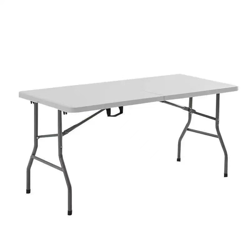 1.8m outdoor folding table, barbecue camping table, long table, night market street stall setting table, outdoor activity blow-molded folding table Item Picture