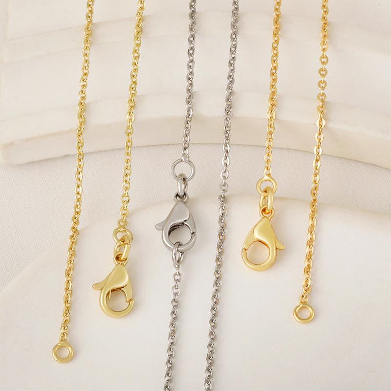 Honglu 18k gold-plated non-fading O-shaped chain diy handmade jewelry 45CM high-end collarbone chain extension chain Application Scenario