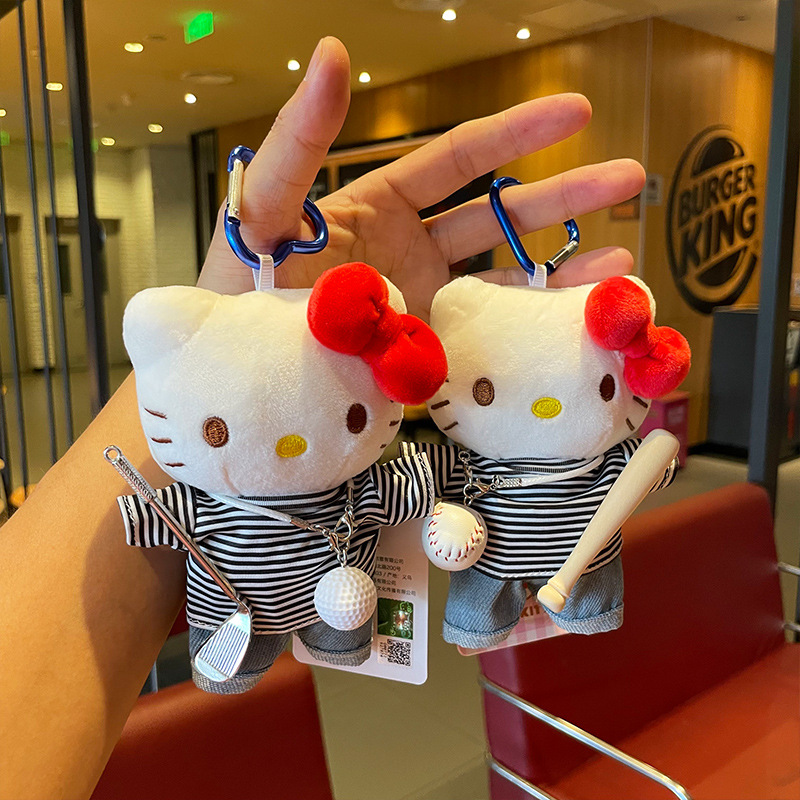 hellokitty small pendant, bag pendant, plush toy, kitty cute Kitty Kitty, official kt cat doll Application Scenario