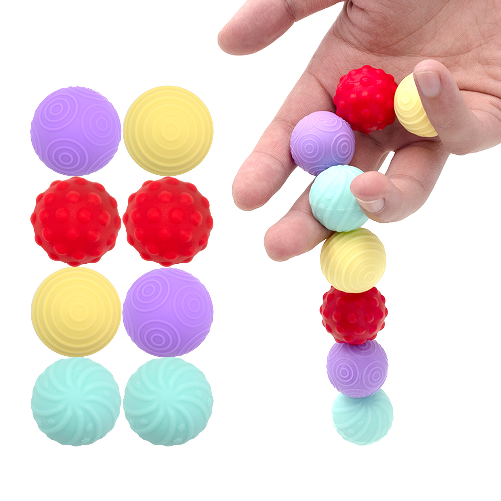 Cross-border bestseller Sensory Intelligence magnetic attraction ball, Silicone magnetic ball, silicone magnetic ball, decompression Fidget toy full figure