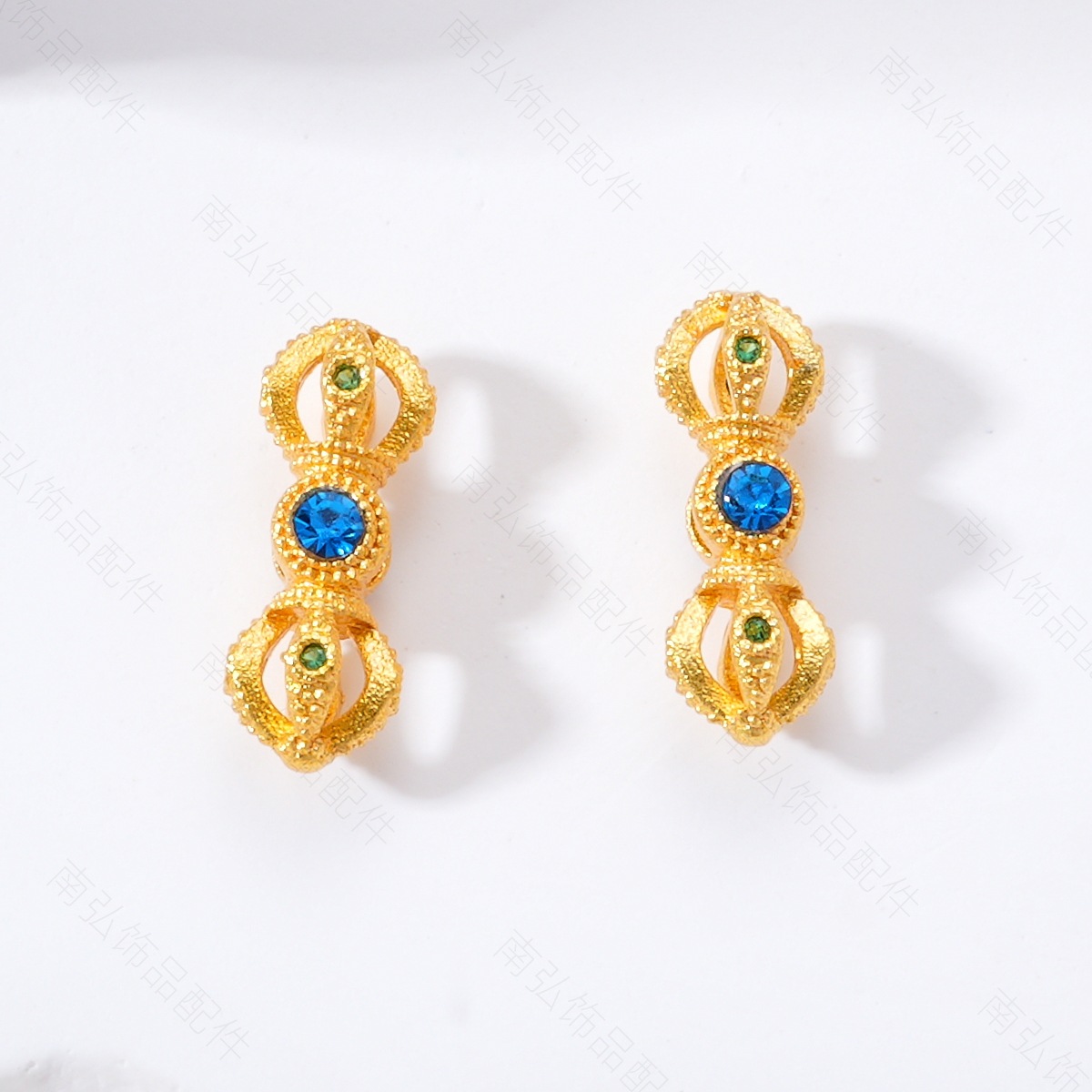 Gold, high color retention, zirconium crown, scepter pendant, necklace clasp, high-end bracelet, beads, DIY accessories, handcrafted ornaments Item Picture