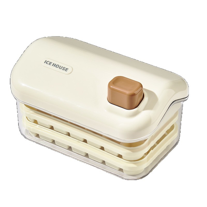 Silicone ice cube tray with double-layer insulation and layered design, ice-making mold, ice hockey cup and ice cube tray main body Item Picture