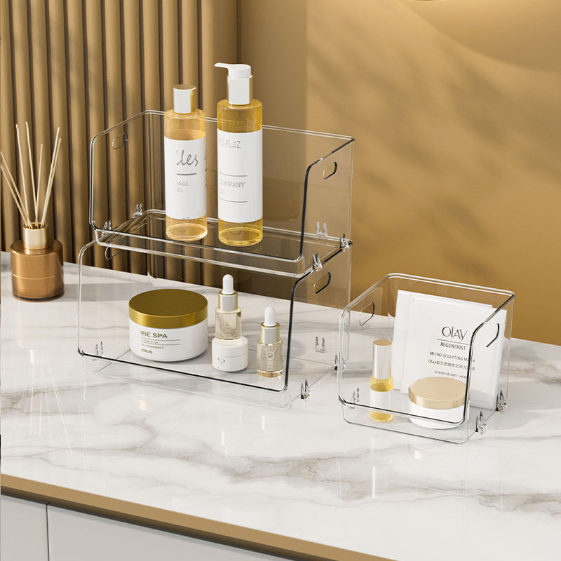 透明化妆品收纳架置物架电视挂架收纳用品电视机支架