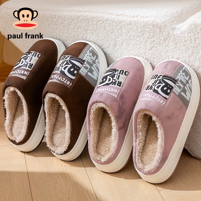 PaulFrank big-mouthed monkey Cotton Slippers for women's outdoor wear, indoor thick-soled cotton slippers, women's winter cotton slippers wholesale Specification image