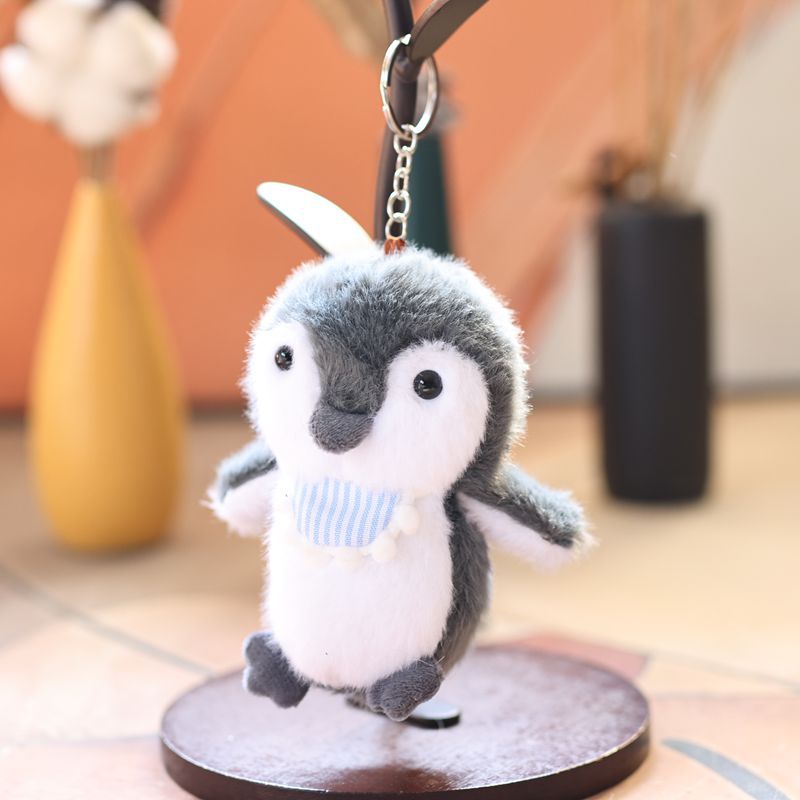 Cute and adorable scarf, little penguin pendant, plush toy doll, cartoon bag, hanging decoration, keychain, Rag Doll Item Picture