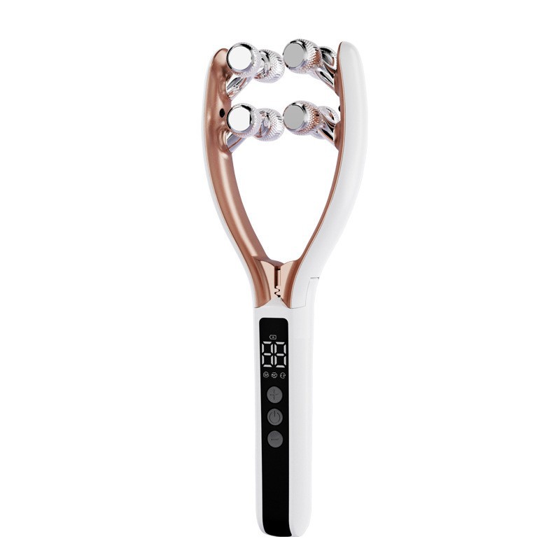 Cross-border roller-type beauty device, rolling facial massage instrument, micro-current EMS small V-face double chin slimming device Item Picture