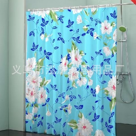浴帘涤纶/浴室帘欧式/折叠浴帘/浴室帘peva/浴室帘女人简约产品图