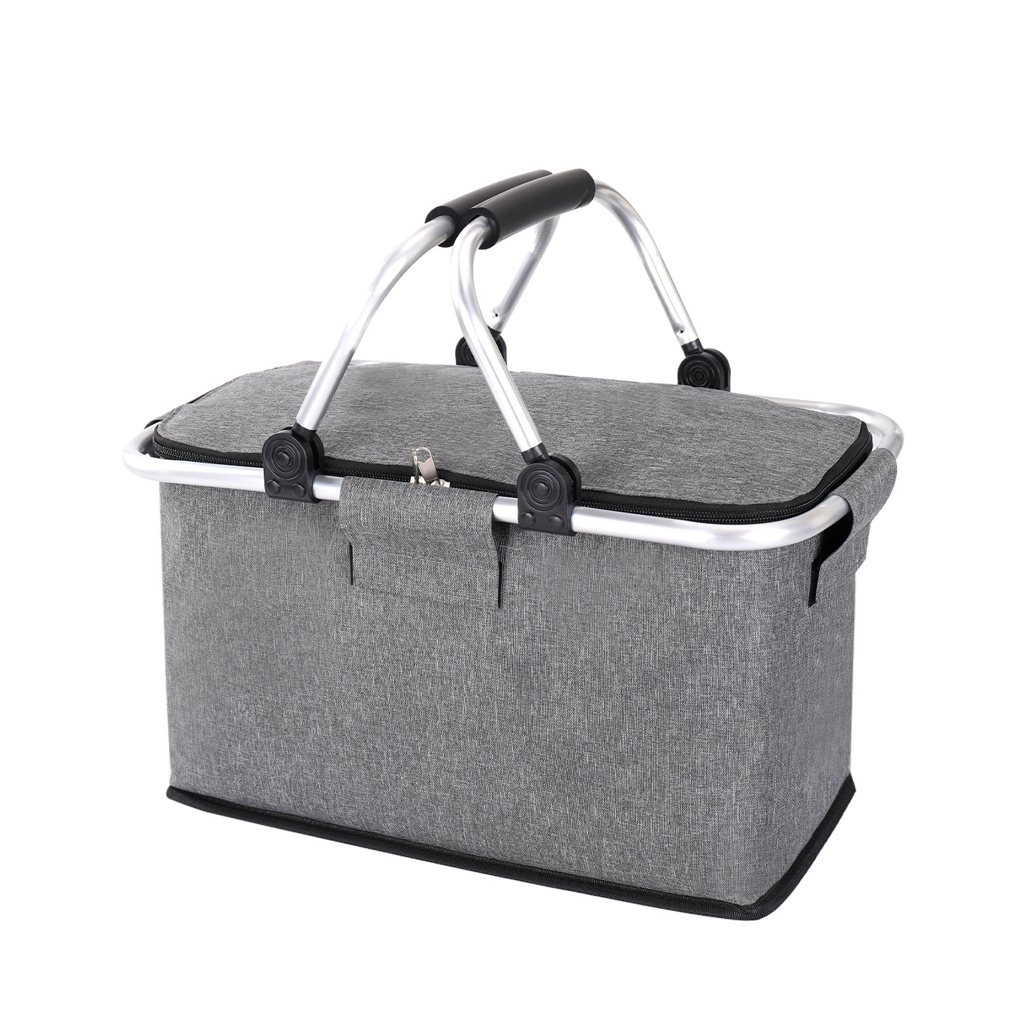 Cross-border best-selling outdoor picnic basket, large-capacity insulated basket, Oxford cloth folding picnic bag, hand-held insulated ice pack Specification image