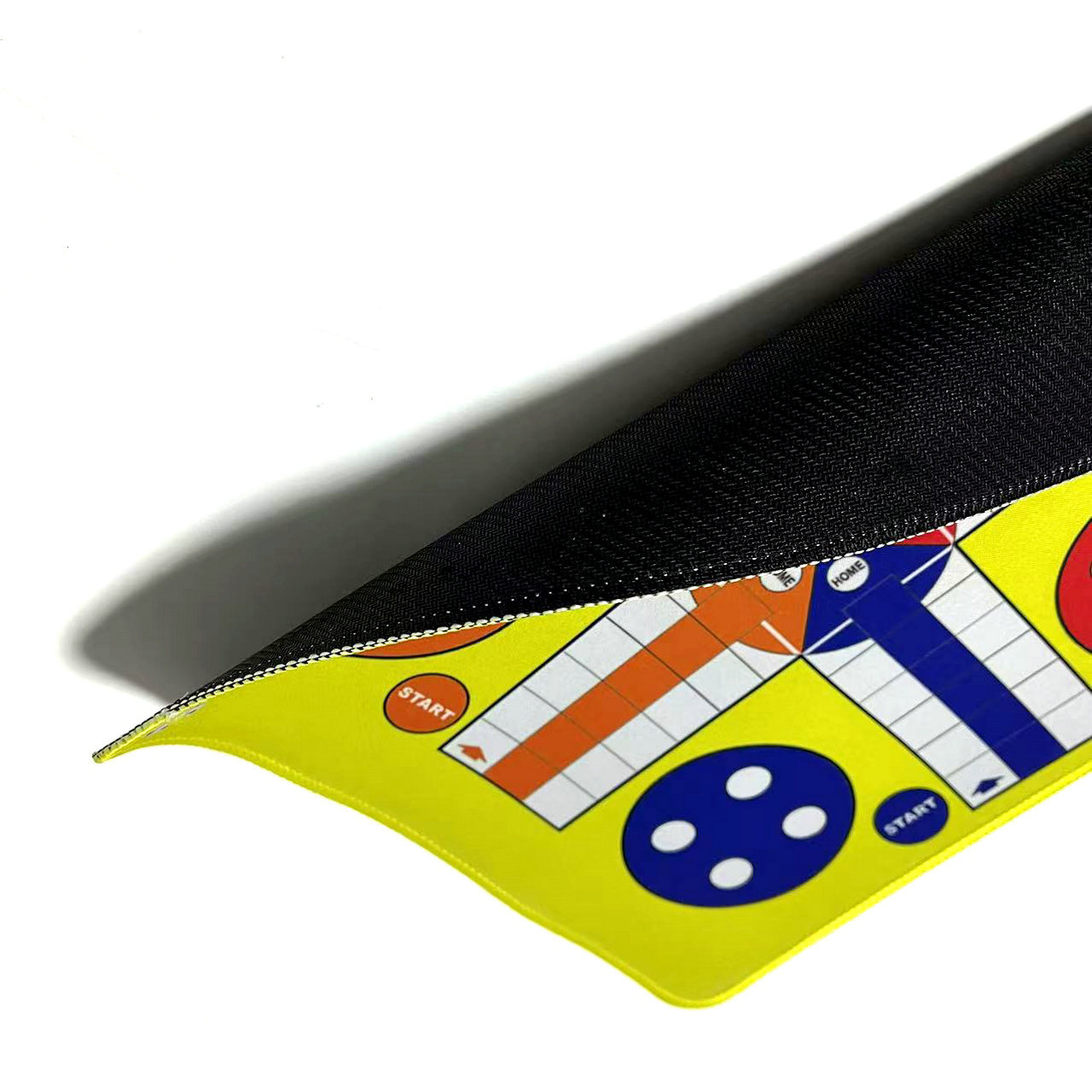 游戏棋加大橡胶鼠标垫多用精密锁边棋盘棋子套装便携式LUDO宝路棋白底实物图