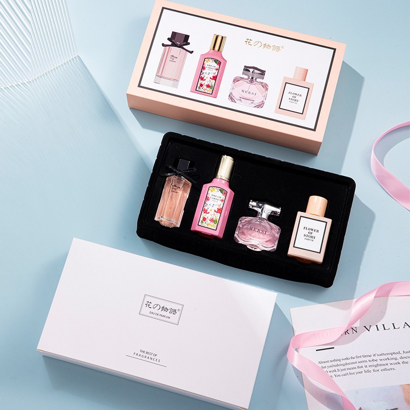 Cross-border Women's Perfume: Long-lasting Fragrance - Flower Story Four-piece Set - Flower Blooming Gift Box Perfume Wholesale Specification image