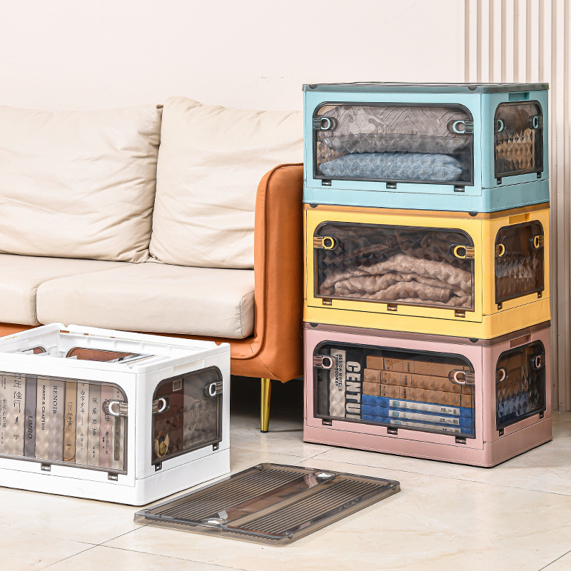 现货包邮五开门收纳箱塑料箱子客厅卧室玩具衣服收纳可折叠整理箱