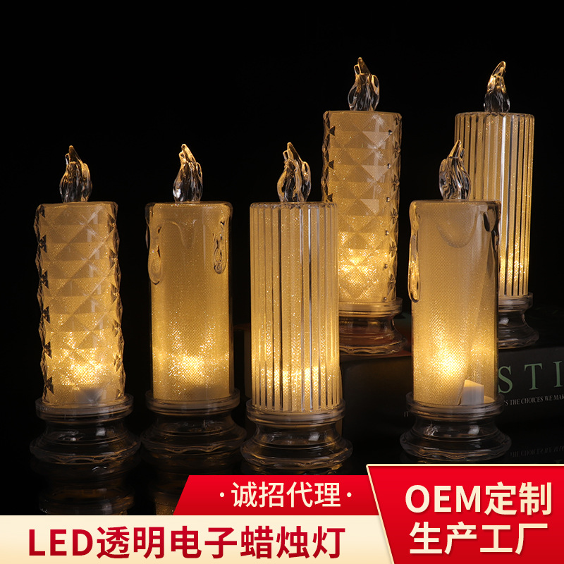Cross-border LED electronic candles, creative wedding, birthday, wedding venue decoration props, Christmas and Halloween candles