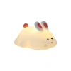 Cross-border bestsellers: Big Face Rabbit silicone lamp, pat light, bedside night light, fun bedroom atmosphere light, rechargeable desk lamp Item Picture