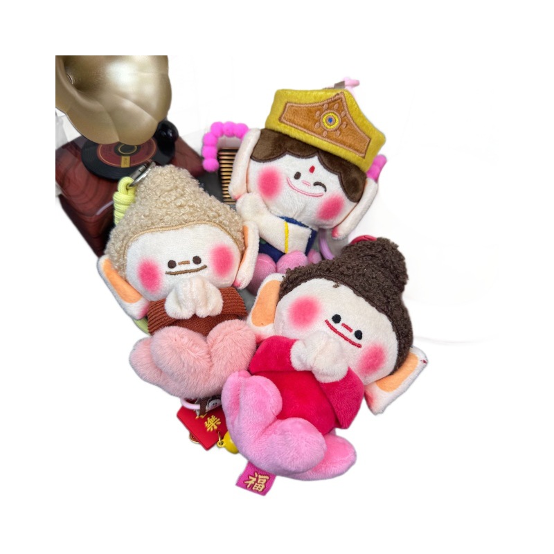 Buddha Xiaoban Lotus Small Buddha Bag Pendant, car pendant, Shanxi Datong cultural and Creative souvenir pendant, plush toy doll Item Picture